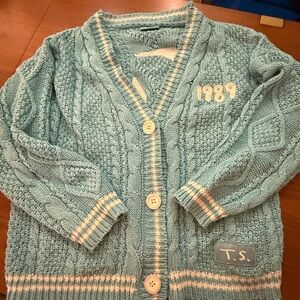 Taylor Swift 1989 Blue Cable Knit Cardigan